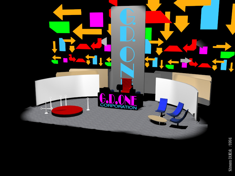 Recherche 3D pour la conception du décors de la pièce de théâtre - GD One - du Théâtre du Paradis.